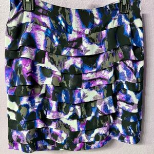 Worthington Purple/Blue/Black Ruffle Skirt (6P)